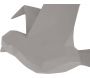 Oiseau fixation murale en résine gris mat origami - PT