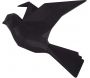 Oiseau fixation murale en résine noir mat origami