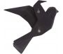 Oiseau fixation murale en résine noir mat origami - PRE-0824