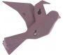 Oiseau fixation murale en résine violet mat origami - PRE-0830