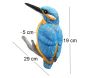 Oiseau martin pêcheur mural en résine 19 x 29 x 5 cm - IMH-0166