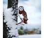 Oiseau sur pique chouette effraie en acier corten - METALBIRD