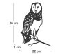 Oiseau sur pique chouette effraie en acier corten - MET-0115