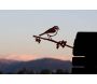 Oiseau sur pique pouillot des canaris en acier corten - MET-0116