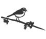 Oiseau sur pique pouillot des canaris en acier corten