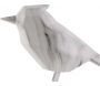 Oiseau en résine blanc effet marbre Origami - PRE-0995