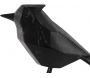 Oiseau en résine noir effet marbre Origami - PRE-0997