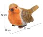 Oiseau rouge-gorge en résine - IMH-0172