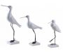 Oiseaux de mer en bois sur pieds (Lot de 3)