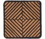 Paillasson carré en fibres de coco et caoutchouc 50 x 50 cm