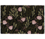 Paillasson en fibres de coco floral noir