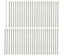Set 50 pailles droites en inox avec goupillon