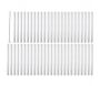 Set 50 pailles droites en verre blanc avec goupillon