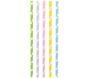 Pailles imprimées fantaisies en papier (Lot de 50)