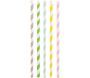 Pailles imprimées fantaisies en papier (Lot de 50)