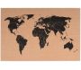 Panneau carte du monde en liège