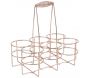 Panier 6 bouteilles design métal cuivré