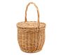 Panier à couvercle pivotant en osier clair - 8