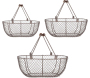Panier fil de fer brun antique (Lot de 3)