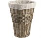 Panier à linge en éclisse bronze et coton