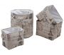 Panier à linge Paris avec corbeilles en jute (Lot de 4)