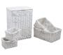 Panier à linge avec corbeilles (Lot de 5)