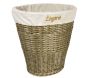 Panier à linge en éclisse grise