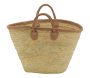 Panier de marché palmier et cuir - AUB-1528