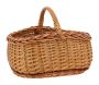 Panier en osier buff et marron