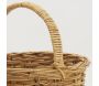 Panier ovale en poelet marron - AUB-6017