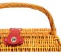 Panier pique-nique rond en osier clair 2 couvert Cerise - 9