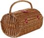 Panier pique-nique rond en osier clair 2 couvert Cerise - AUBRY GASPARD