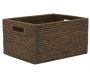 Panier de rangement en rotin antique