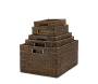 Panier de rangement en rotin antique - 94,90