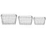 Panier rectangulaire en métal (Lot de 3)