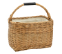Panier rectangulaire en osier et coton