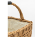 Panier rectangulaire en osier et coton - 34,90