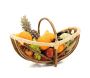 Panier en rotin et grillage - AUB-4317