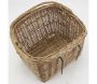Panier pour vélo en osier buff et métal - AUB-6379