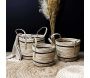 Paniers bicolores en fibre de mais (Lot de 3) - THE HOME DECO FACTORY