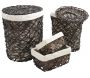Paniers à linge et corbeilles en éclisse (Lot de 4)