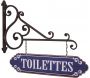 Panneau avec patère vintage toilettes