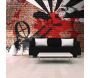Papier peint - Graffiti sur un mur de brique