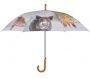 Grand parapluie bois et métal toile polyester