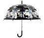 Parapluie transparent noir