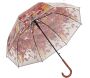 Parapluie transparent imprimé automnal modèle aléatoire