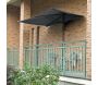 Parasol balcon noir pied en T - IDEANATURE