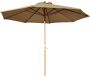 Parasol en bois 300 cm avec manivelle Holly - 129
