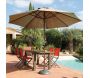 Parasol en bois 300 cm avec manivelle Holly - PROLOISIRS