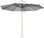 Parasol en bois 300 cm avec manivelle Holly - 129